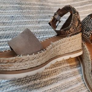 Women's Jean Espadrille Wedges